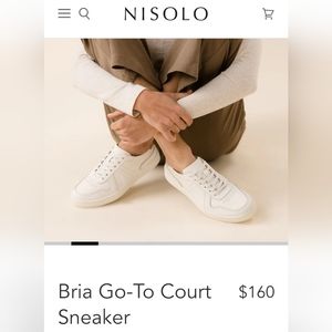 Nisolo Bria white sneaker